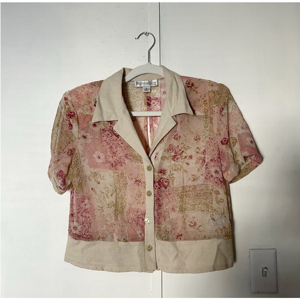 Printed Short Sleeve Button-Up